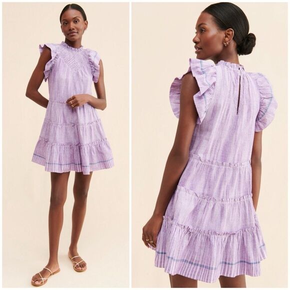 SAYLOR Dresses & Skirts - Saylor Amalia Ruffle Flutter Sleeve Dress Size XS